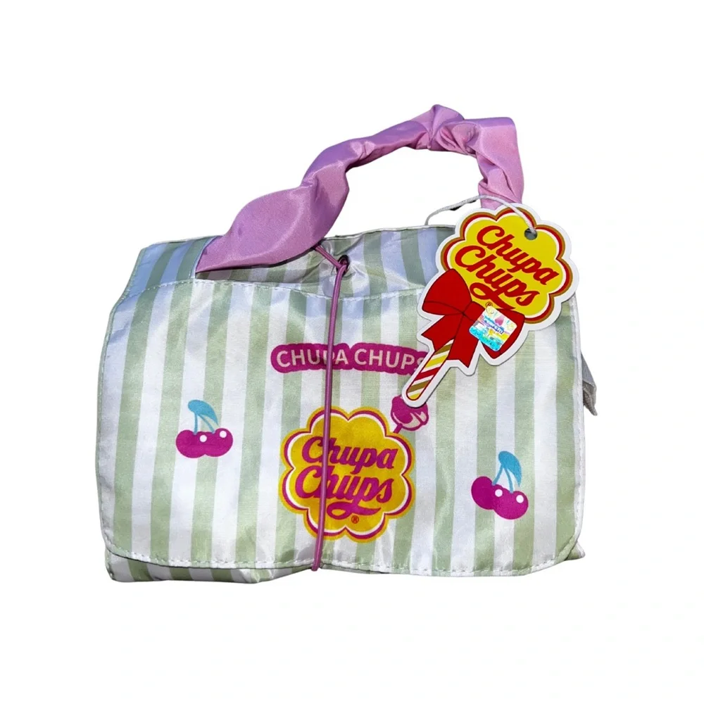 NWT Y2K Chupa Chups Striped Cherry Cosmetic Bag - Picture 5 of 6